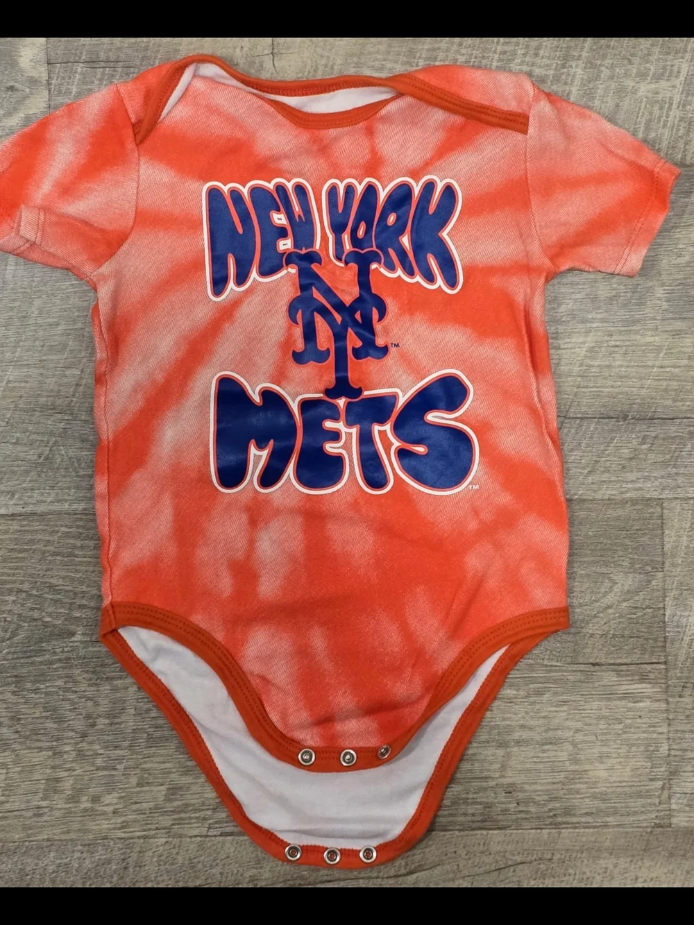 SET OF 3 - 18 MONTH - One-Piece Bodysuit - NY METS BASEBALL